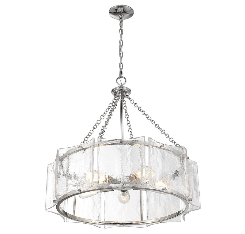 Savoy House 1-8200-5-109 Five Light Pendant, Polished Nickel