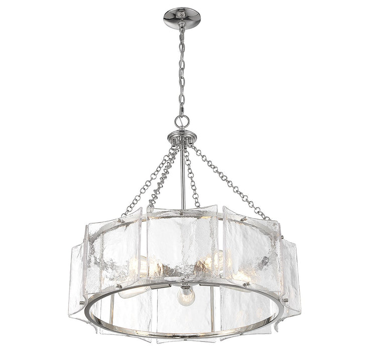 Savoy House 1-8200-5-109 Five Light Pendant, Polished Nickel