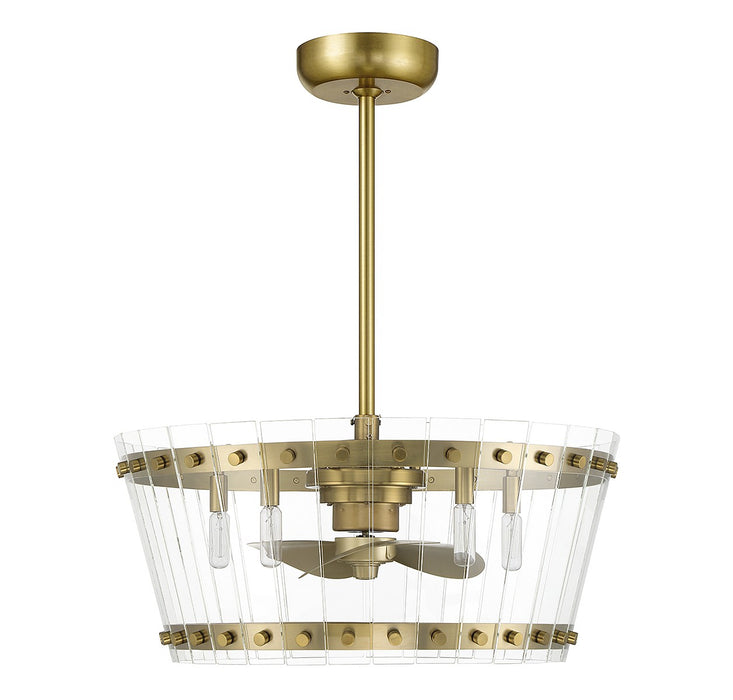 Savoy House 24-FD-8853-322 LED Fan D'Lier, Warm Brass
