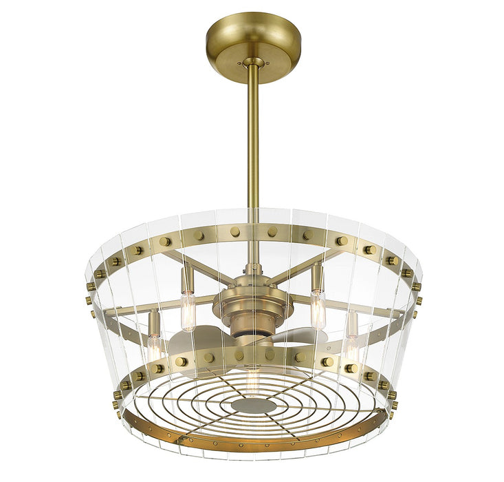 Savoy House 24-FD-8853-322 LED Fan D'Lier, Warm Brass