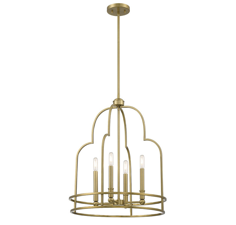 Savoy House 3-6612-4-322 Four Light Pendant, Warm Brass