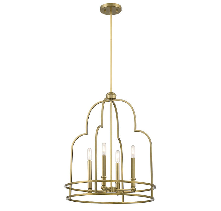 Savoy House 3-6612-4-322 Four Light Pendant, Warm Brass