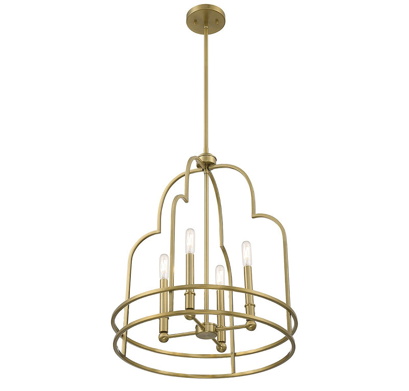 Savoy House 3-6612-4-322 Four Light Pendant, Warm Brass
