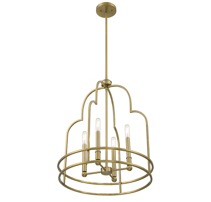 Savoy House 3-6612-4-322 Four Light Pendant, Warm Brass