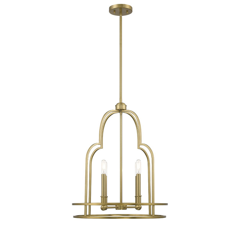 Savoy House 3-6612-4-322 Four Light Pendant, Warm Brass
