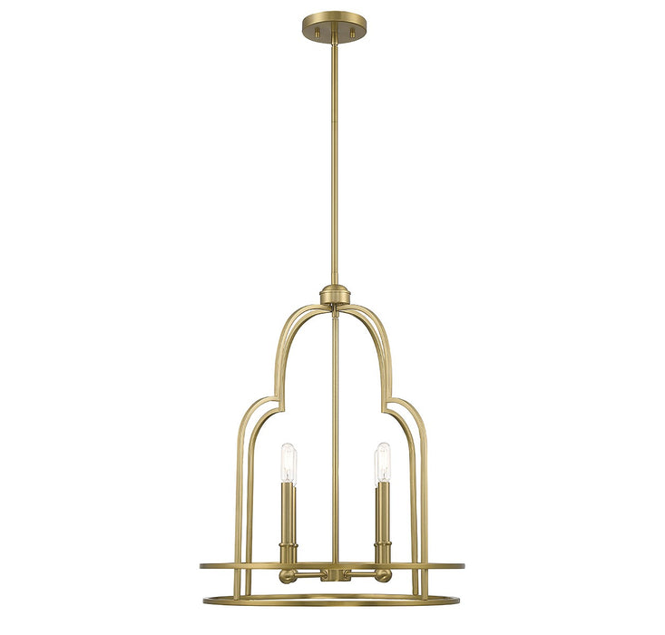 Savoy House 3-6612-4-322 Four Light Pendant, Warm Brass
