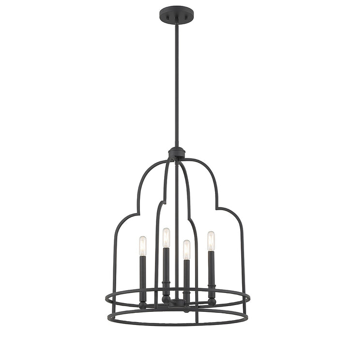 Savoy House 3-6612-4-89 Four Light Pendant, Matte Black