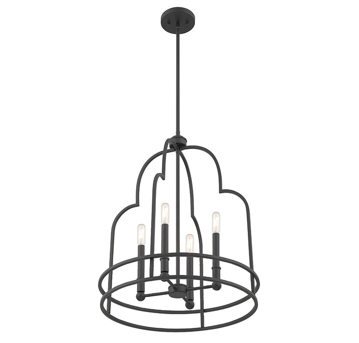 Savoy House 3-6612-4-89 Four Light Pendant, Matte Black