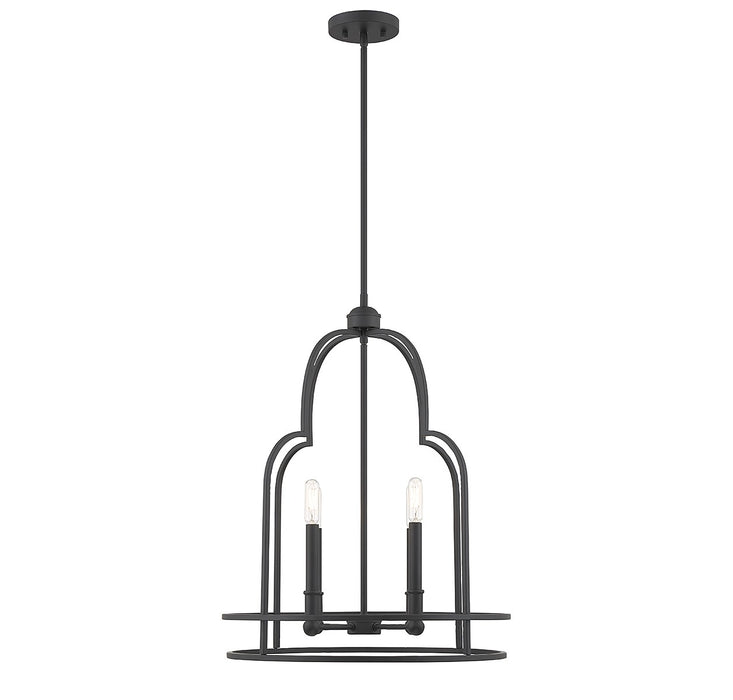 Savoy House 3-6612-4-89 Four Light Pendant, Matte Black