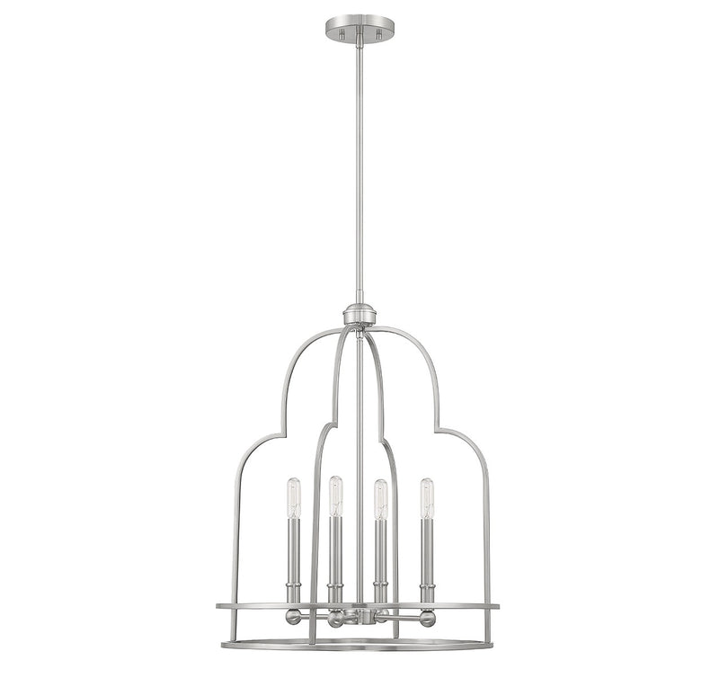 Savoy House 3-6612-4-SN Four Light Pendant, Satin Nickel
