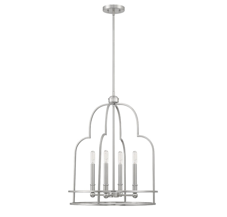Savoy House 3-6612-4-SN Four Light Pendant, Satin Nickel