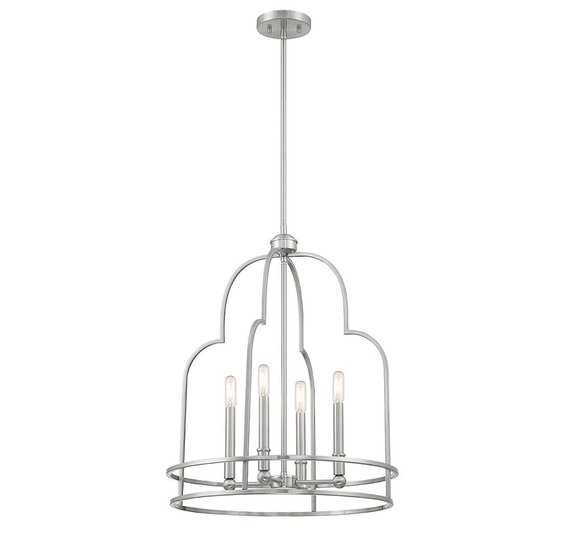 Savoy House 3-6612-4-SN Four Light Pendant, Satin Nickel