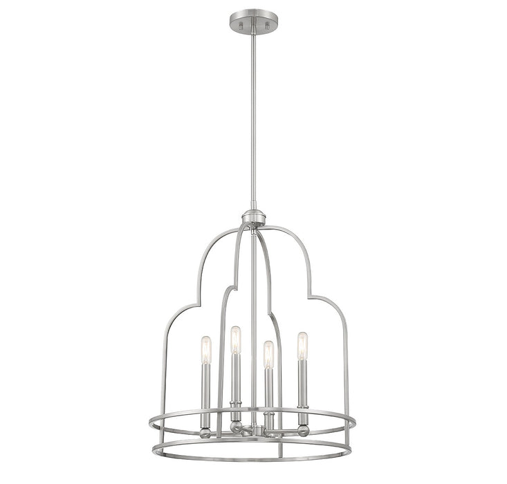 Savoy House 3-6612-4-SN Four Light Pendant, Satin Nickel