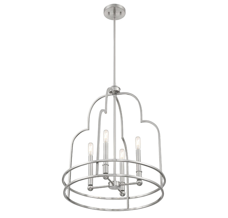 Savoy House 3-6612-4-SN Four Light Pendant, Satin Nickel