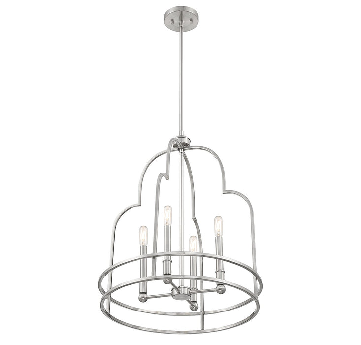 Savoy House 3-6612-4-SN Four Light Pendant, Satin Nickel