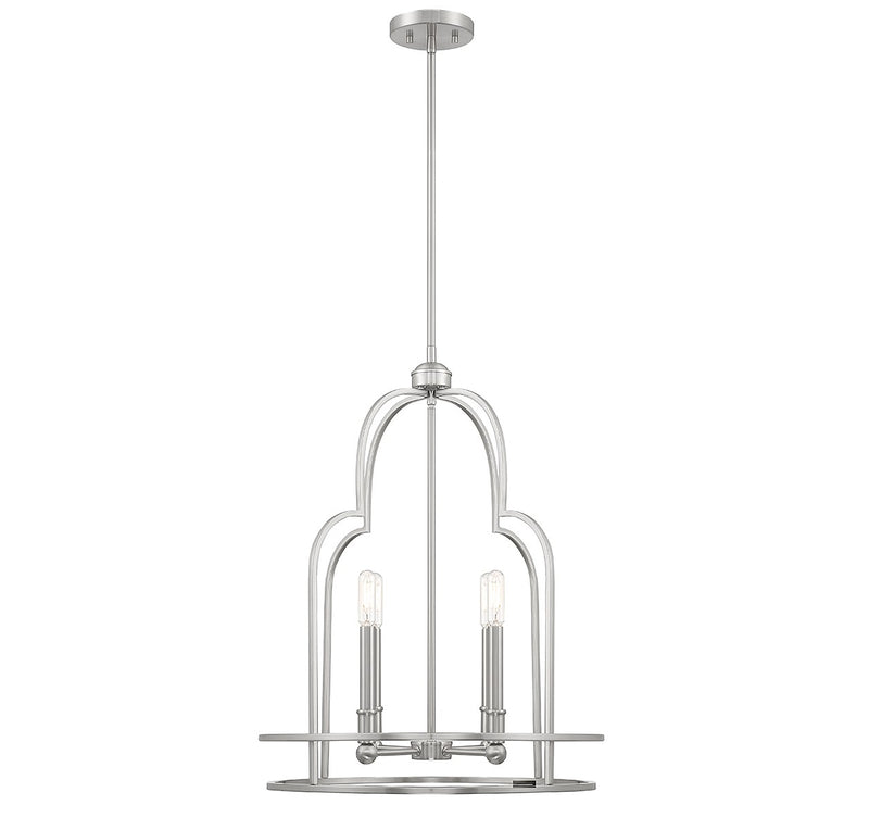 Savoy House 3-6612-4-SN Four Light Pendant, Satin Nickel