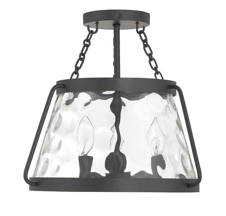 Savoy House 6-1802-3-89 Three Light Semi-Flush Mount, Matte Black