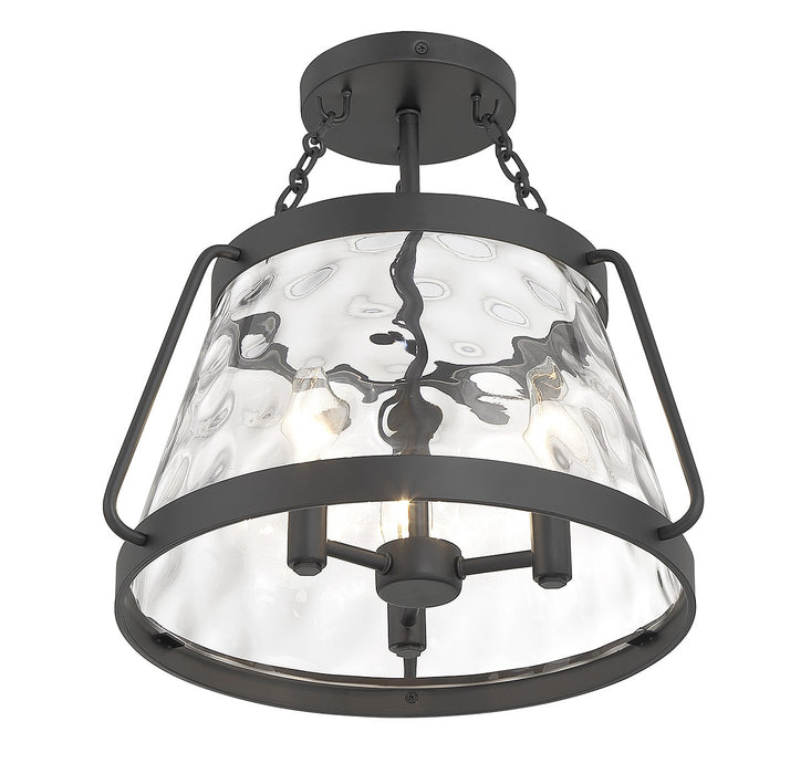Savoy House 6-1802-3-89 Three Light Semi-Flush Mount, Matte Black
