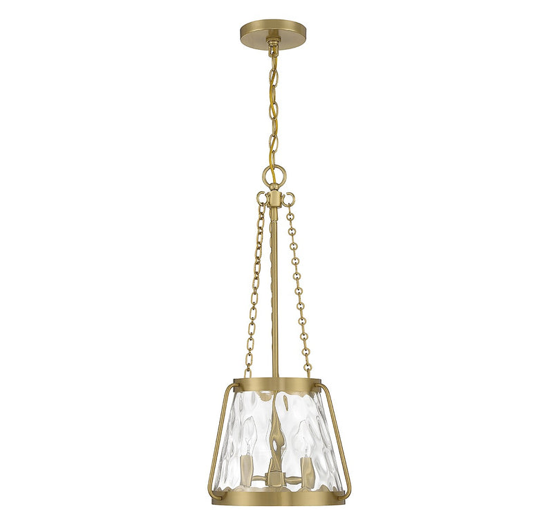 Savoy House 7-1803-3-322 Three Light Pendant, Warm Brass