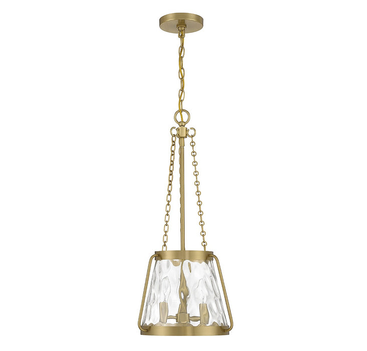 Savoy House 7-1803-3-322 Three Light Pendant, Warm Brass
