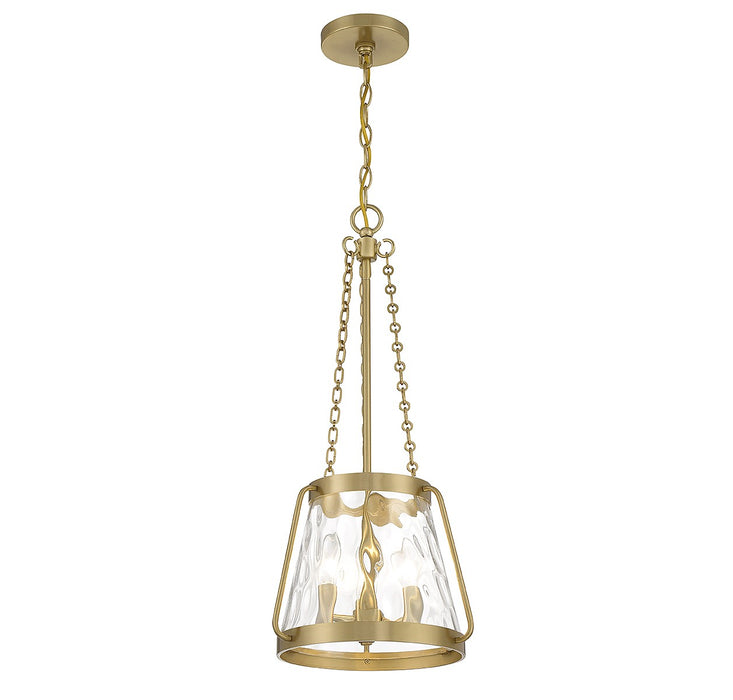 Savoy House 7-1803-3-322 Three Light Pendant, Warm Brass