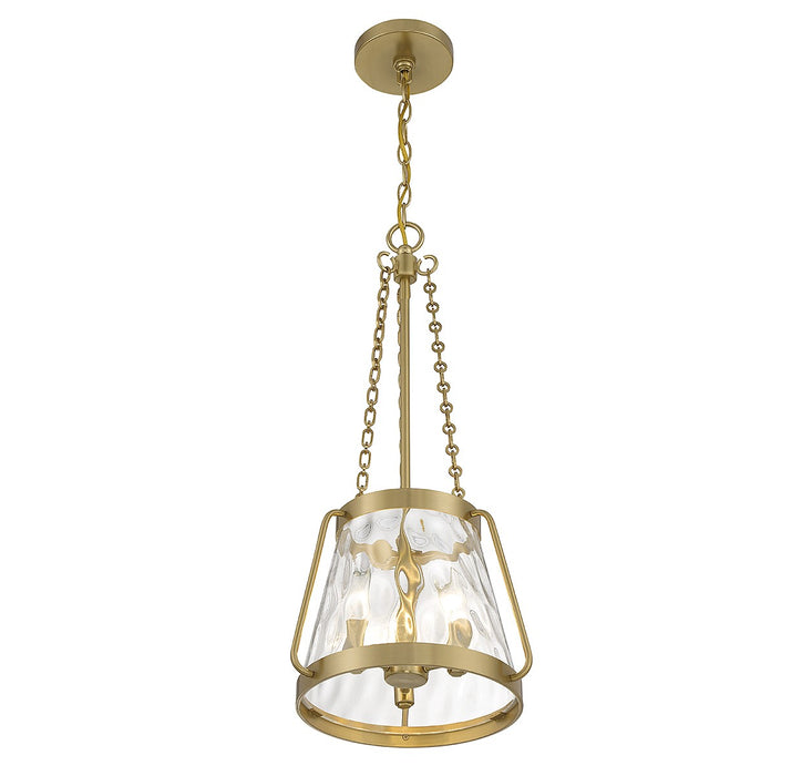 Savoy House 7-1803-3-322 Three Light Pendant, Warm Brass