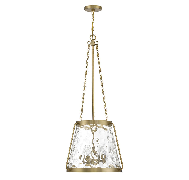 Savoy House 7-1804-4-322 Four Light Pendant, Warm Brass