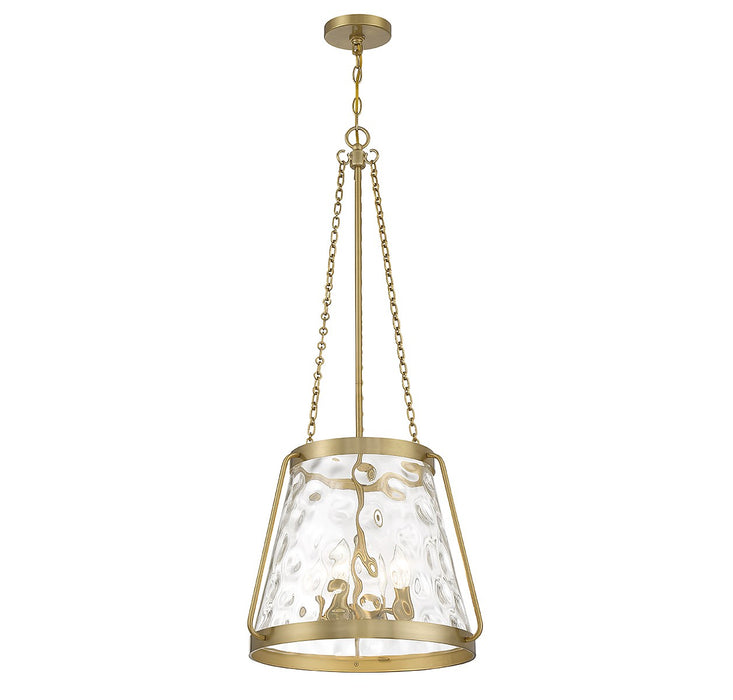 Savoy House 7-1804-4-322 Four Light Pendant, Warm Brass