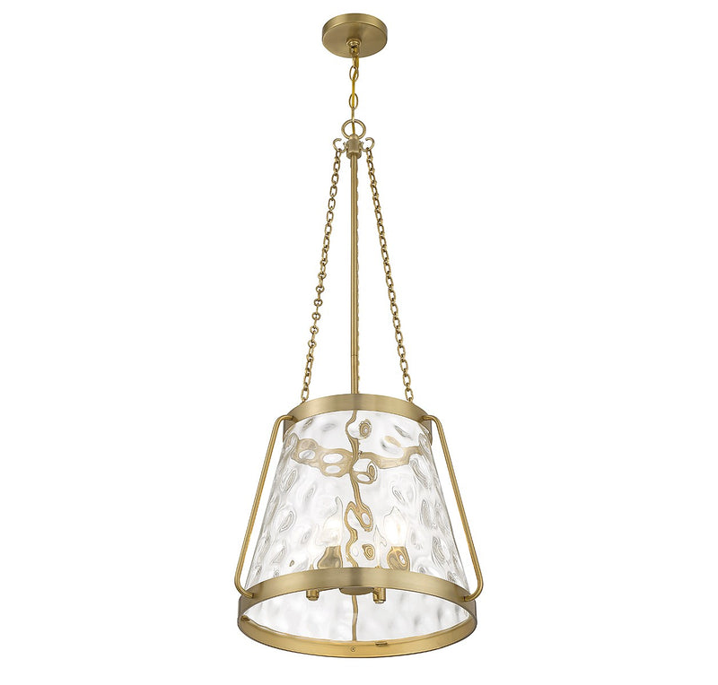 Savoy House 7-1804-4-322 Four Light Pendant, Warm Brass
