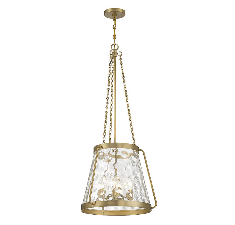 Savoy House 7-1804-4-322 Four Light Pendant, Warm Brass