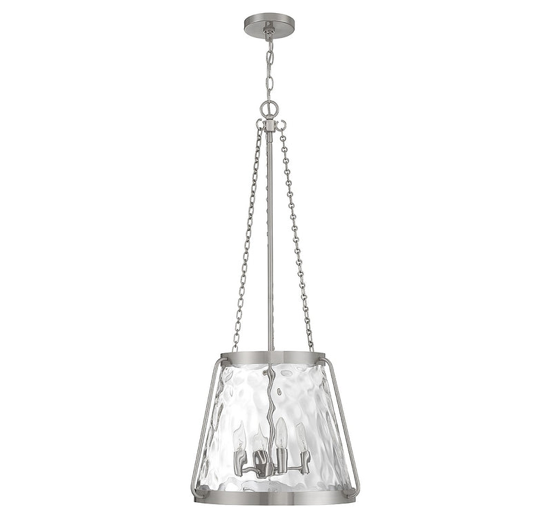 Savoy House 7-1804-4-SN Four Light Pendant, Satin Nickel