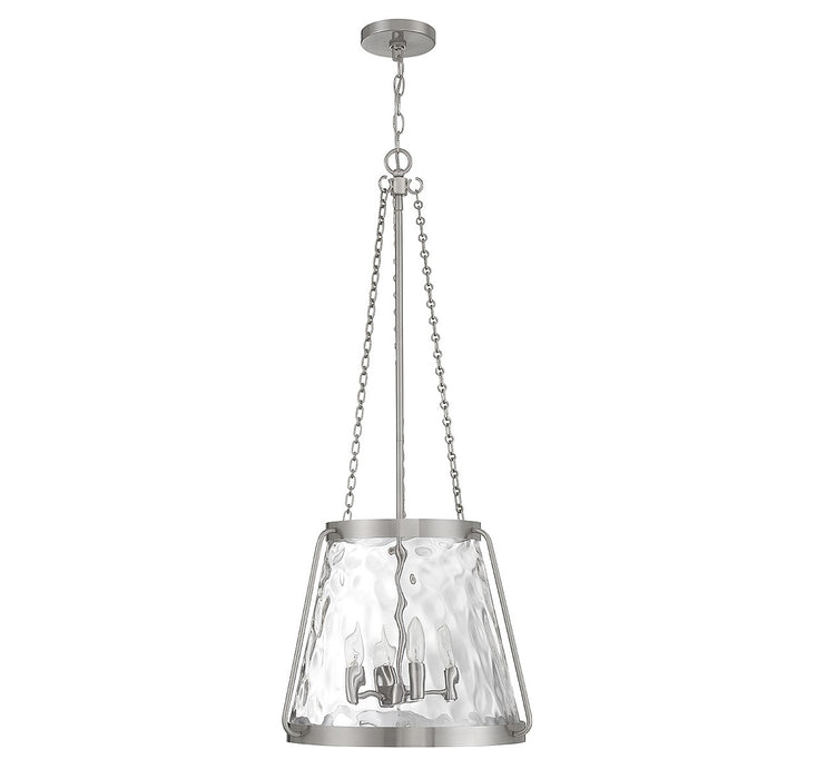 Savoy House 7-1804-4-SN Four Light Pendant, Satin Nickel