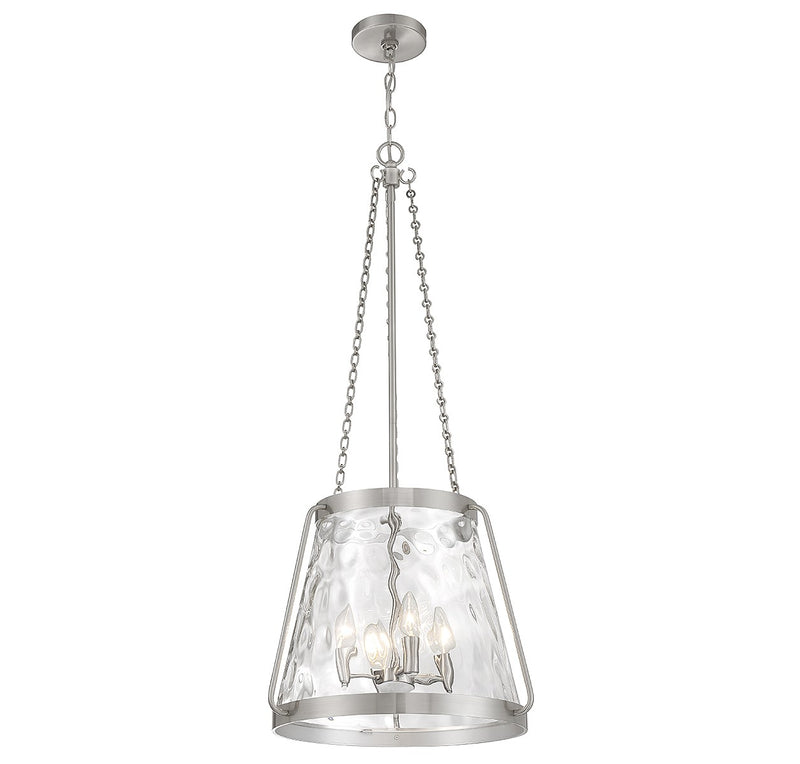 Savoy House 7-1804-4-SN Four Light Pendant, Satin Nickel
