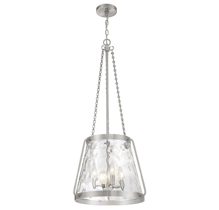 Savoy House 7-1804-4-SN Four Light Pendant, Satin Nickel
