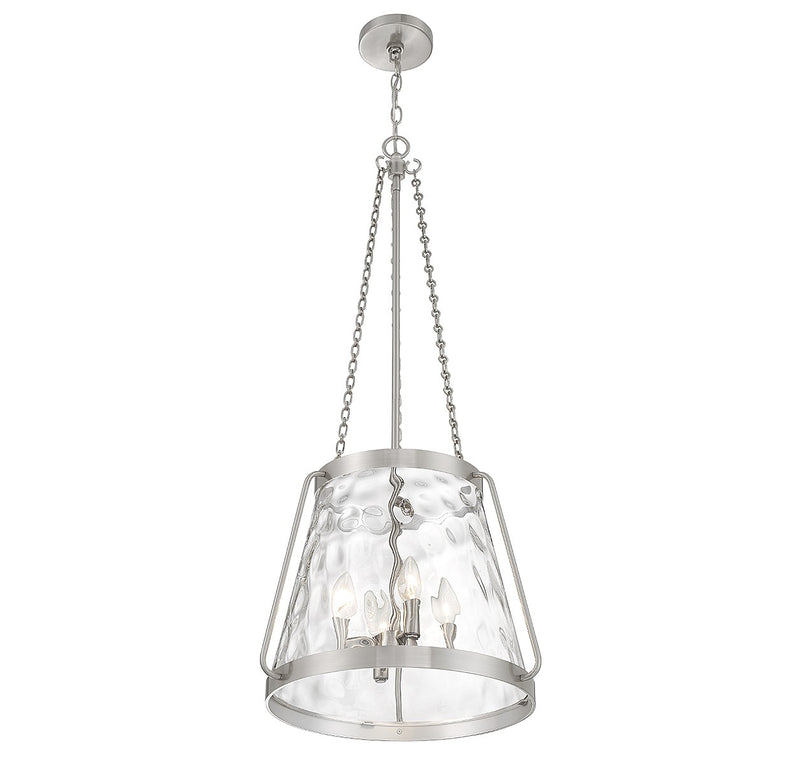 Savoy House 7-1804-4-SN Four Light Pendant, Satin Nickel
