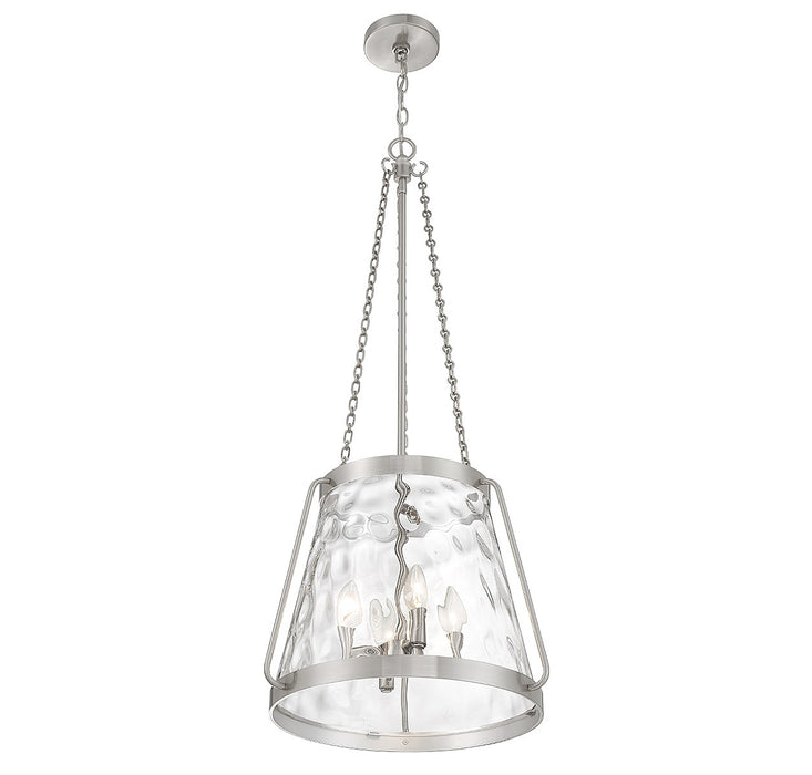 Savoy House 7-1804-4-SN Four Light Pendant, Satin Nickel