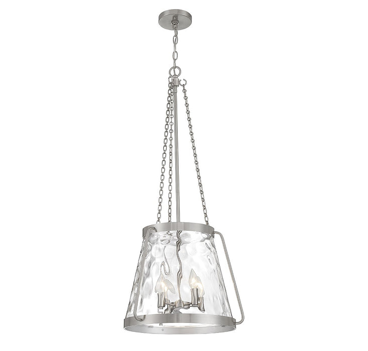 Savoy House 7-1804-4-SN Four Light Pendant, Satin Nickel