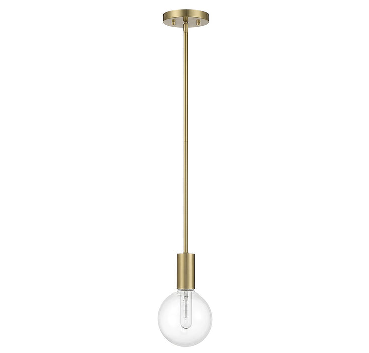 Savoy House 7-3075-1-322 One Light Mini Pendant, Warm Brass