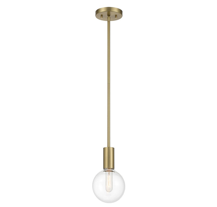 Savoy House 7-3075-1-322 One Light Mini Pendant, Warm Brass
