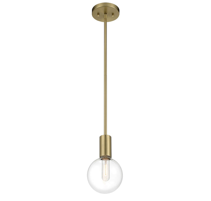 Savoy House 7-3075-1-322 One Light Mini Pendant, Warm Brass