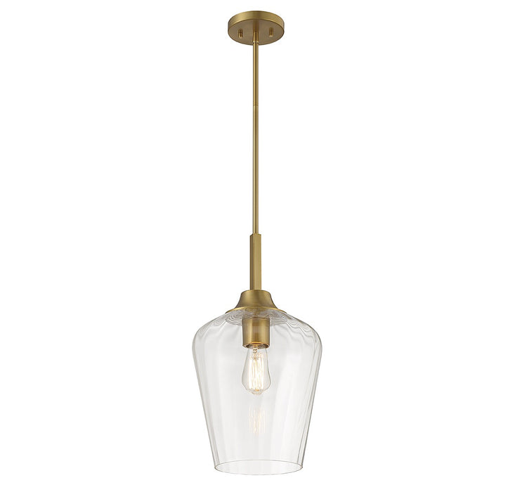 Savoy House 7-3390-1-322 One Light Pendant, Warm Brass