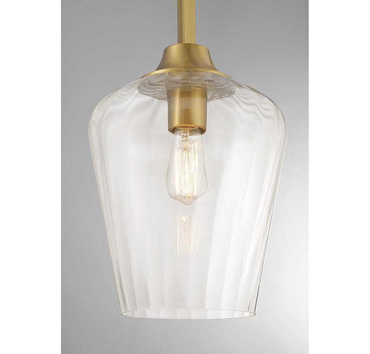 Savoy House 7-3390-1-322 One Light Pendant, Warm Brass