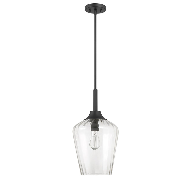 Savoy House 7-3390-1-89 One Light Pendant, Matte Black
