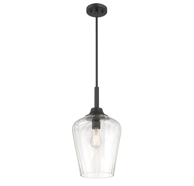 Savoy House 7-3390-1-89 One Light Pendant, Matte Black