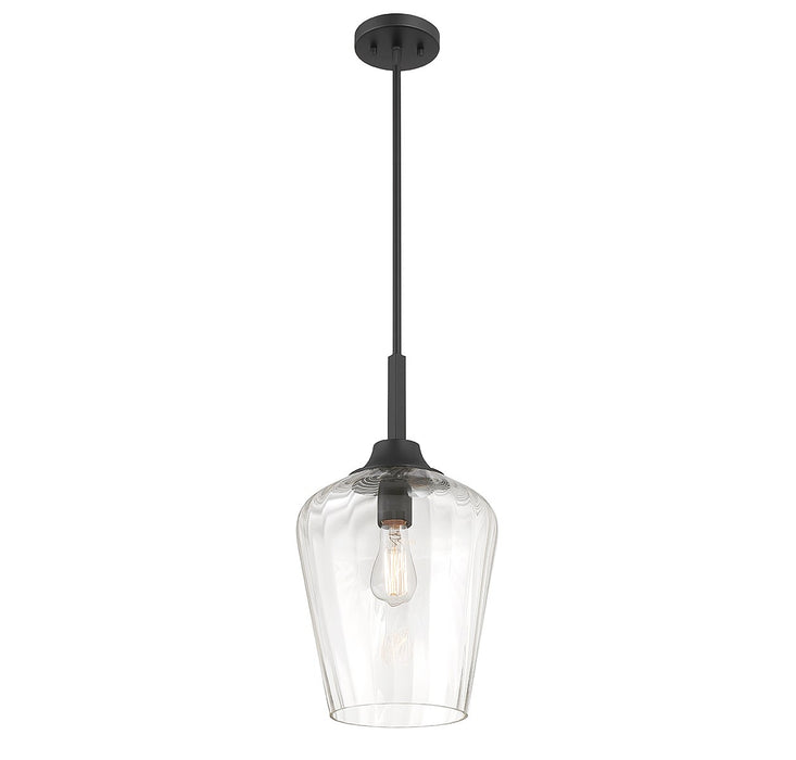 Savoy House 7-3390-1-89 One Light Pendant, Matte Black