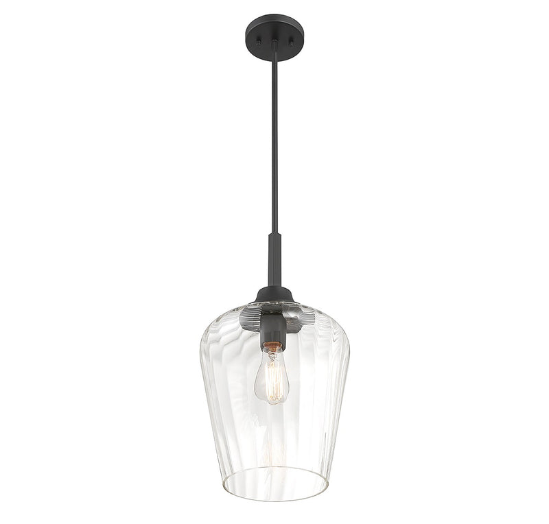 Savoy House 7-3390-1-89 One Light Pendant, Matte Black
