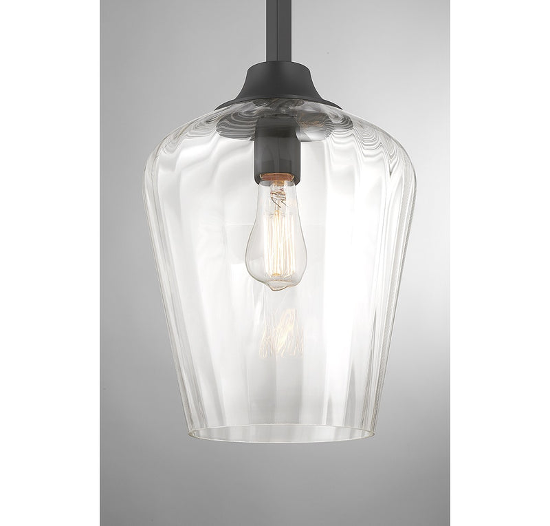 Savoy House 7-3390-1-89 One Light Pendant, Matte Black
