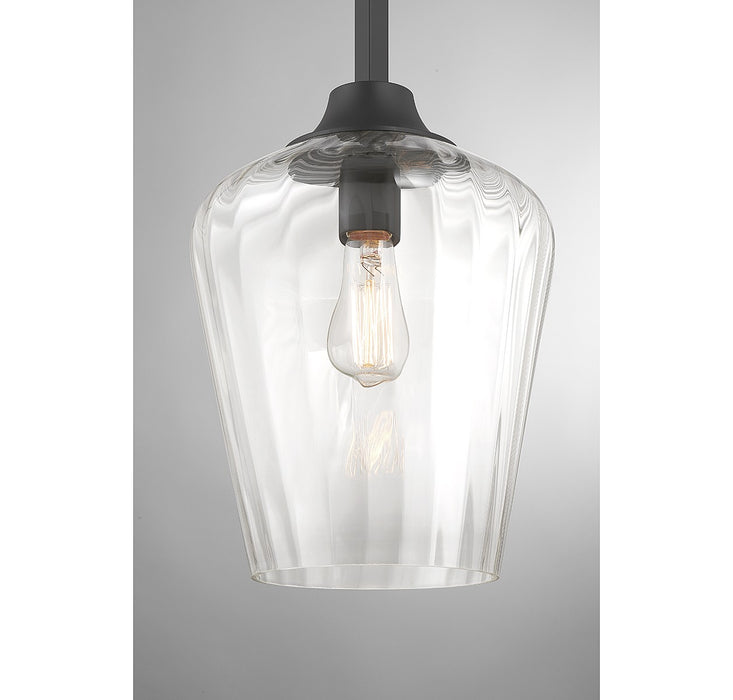 Savoy House 7-3390-1-89 One Light Pendant, Matte Black