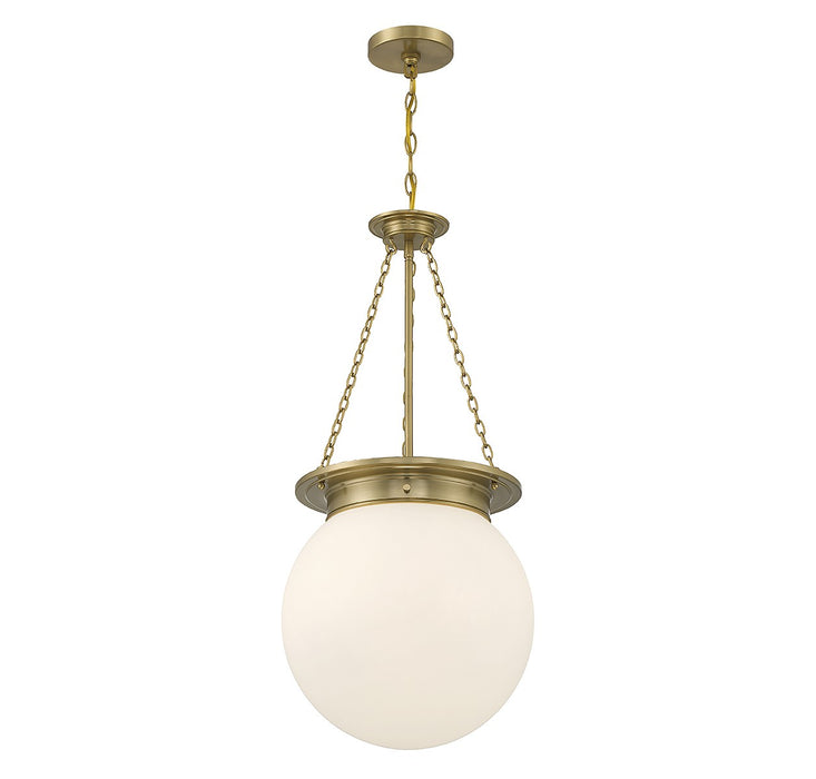 Savoy House 7-3901-3-322 Three Light Pendant, Warm Brass
