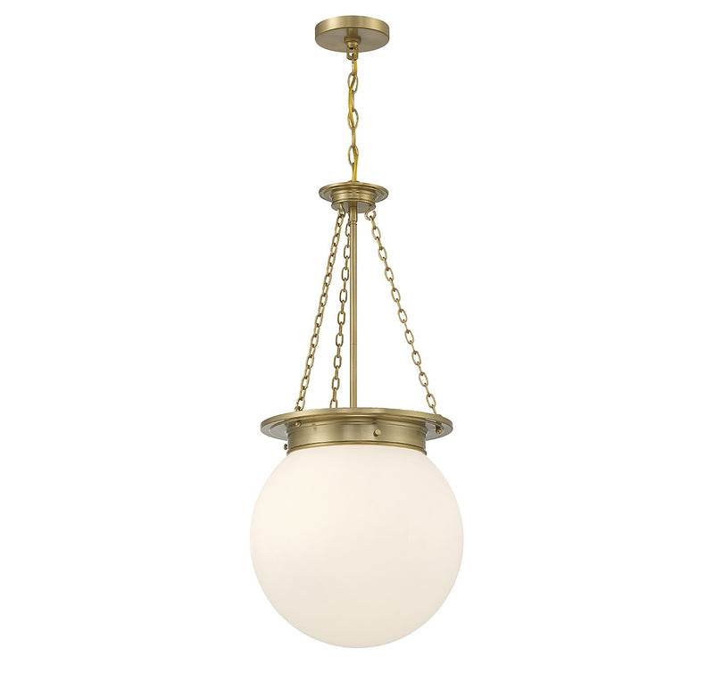 Savoy House 7-3901-3-322 Three Light Pendant, Warm Brass
